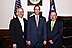 (From left to right: Republican Party of Texas Chairman James Dickey, Texas Secretary of State David Whitley, Texas Democratic Party Chairman Gilberto Hinojosa, Office of the Texas Secretary of State, 1/18/2019).