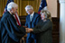 Jane Nelson is sworn in as the 115th Texas Secretary of State by Texas Supreme Court Chief Justice Nathan L. Hecht, alongside her husband, J. Michael Nelson, and Governor Greg Abbott.