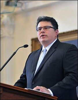 Secretary Pablos addresses the 85th Legislature