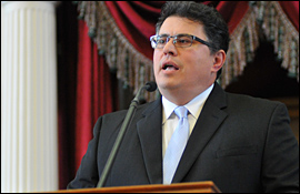 Secretary Pablos addresses the 85th Legislature