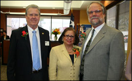 Secretary Andrade at the grand opening of ITT Technical Institute in Waco with Mayor Jim Bush and Loren Schneiderman of ITT Technical Institute.