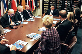 Secretary Pablos meets with the Swedish delegation.