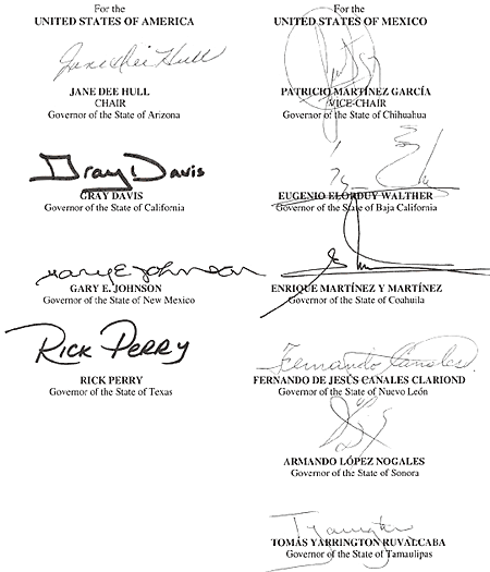 Governors signatures