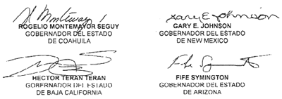 XIV Firmas de Gobernadores