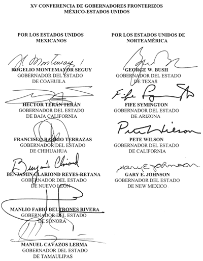 XV Conference Signatures